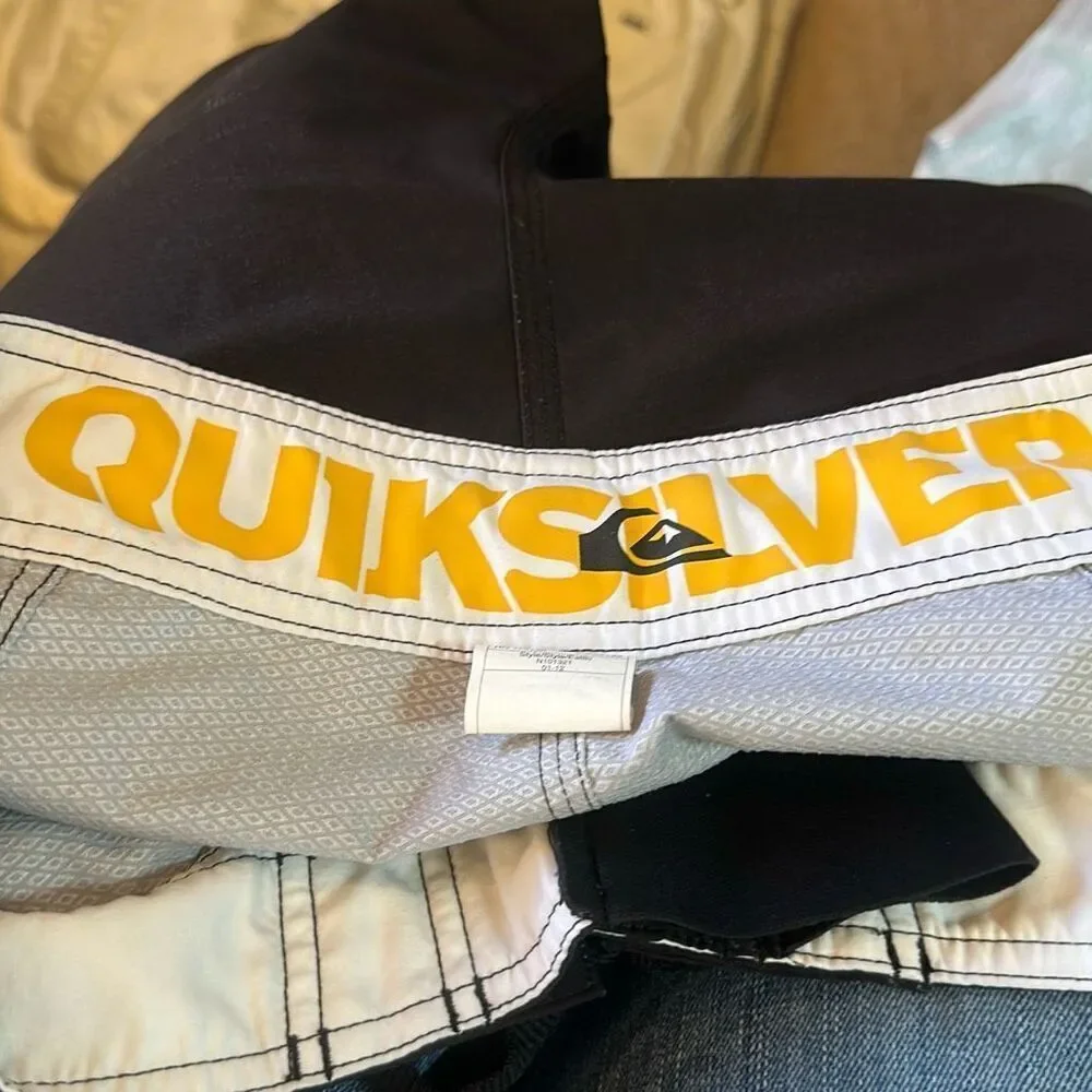 Quiksilver Pittsburgh Steelers Swim Trunks Board‎ Shorts Swimwear size 31